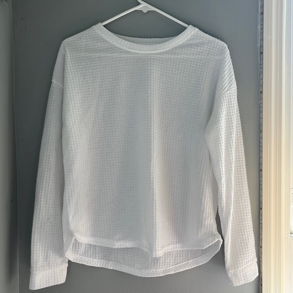 Girls Large White Polyester long sleeve shirt